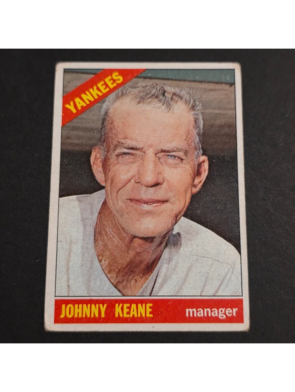 1966 Topps - Johnny Keane #296 New York Yankees Manager VTG Baseball Card